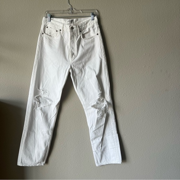 Agolde 90’s White Distressed Jeans - Picture 3 of 9